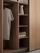 Partition element with shelves, perfect for organising and optimising the lower part of the wardrobe, comes with hanging tube