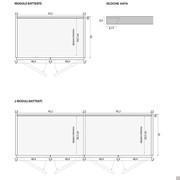 Flash minimal lacquer hinged wardrobe - measurements specifications and door section