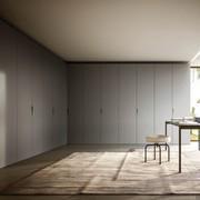 Modular corner wardrobe with hinged doors 