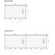 Land wardrobe with vertical groove decoration - specific measurements