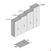 Specific measurements of Oregon wardrobes with depth cm 62,2