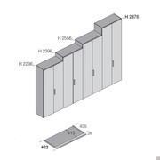 Specific measurements of Oregon wardrobes with reduced depth cm 46,2