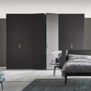 Oregon 6 hinged door wardrobe in charcoal oak with Deluxe handles 