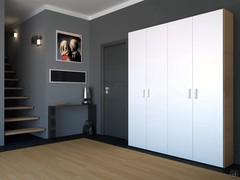 Tilt d.35 space-saving lacquered wardrobe in the hallway