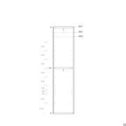 Player Terminale wardrobe with bevelled edge - scheme of drilling sides and measurements