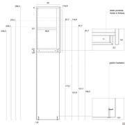 Precise measurements of bridge wardrobe's module for hinged compositions