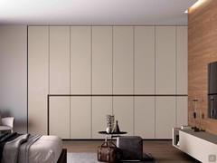 Hinged door closet with groove Zenit Lounge, customizable by type and opening mechanism