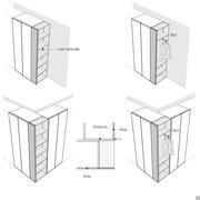 Examples of positioning the side bookcase for a Pacific hinged wardrobe