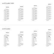 Models and measurements of the Pacific side bookcase for hinged wardrobe