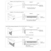 Technical specifications of the modern  wardrobe with bridge unit for Pacific collection wardrobes with hinged doors