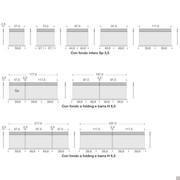 Specific measurements of the modern bridge wardrobe for Pacific layouts with hinged doors