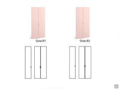 Hinged wardrobe with recessed handles Spirit Lounge - Handles B1 and B3, single or double