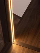 Metal dividing side, also available with optional LED lighting. A functional and elegant light to illuminate interiors