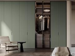 Spirit Lounge hinged wardrobe with recessed handles, can be combined freely with other modular wardrobes from the same collection (in this case a two-door Artemis Lounge)