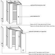 Wardrobe Player type with terminal dressing room and corner with with different depths depending on the model of door chosen