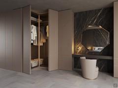 Neptune Lounge wardrobe combine with the Universal Corner, to create corner compositions also with folding modules