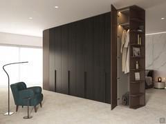 Neptune Lounge wardrobe with two Lounge open end units in start and end position