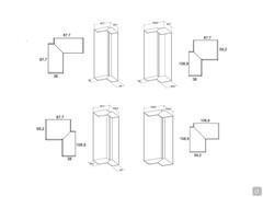 Lounge corner hinged element - models and dimensions