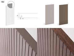 Lounge corner element for hinged wardrobes - Decoration "10:2" with vertical "V" shaped incisions mm 2 th.2