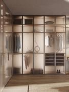 Closet with glass doors Artemis Lounge, which can be equipped with hanging or floor-standing drawers, shelves, hangers and shoe racks