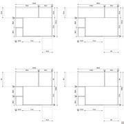 Wide dressing unit with external compartments + internal shelf: specific measurements