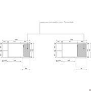 Wide dressing unit with external open compartments: specific measurements