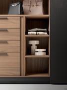 Internal partition with two shelves, without hanging bar can be used in combination with drawer unit