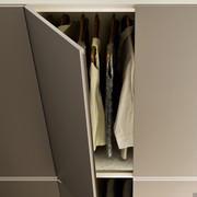 Interior fittings for Wide hinged wardrobe - clothes tube positioned parallel to the module in the depth cm 61.2