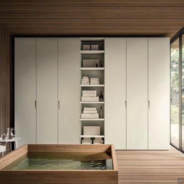 Flash minimal wardrobe with ergonomic integrated handles