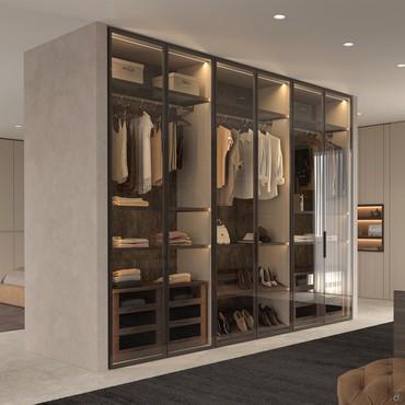 Artemis Lounge wardrobe with glass doors