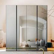 Midley hinged wardrobe in the model with full-height groove and mirror door. Composition possible by joining two double door modules