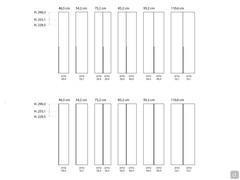 Modularity of the Midley Wide wardrobe, which can be combined by placing elements of equal height next to each other