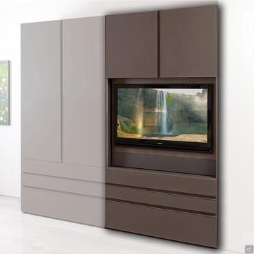 Wardrobe with TV Wide module