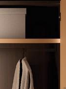 Interior shelf for Focus Wide wardrobe, which can be fitted with a hanging tube. A shelf with hanging tube, matching the interior, is already supplied as standard with each module purchased