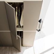 The Level Wide wardrobe comes standard with one shelf and two hanging bars for each module