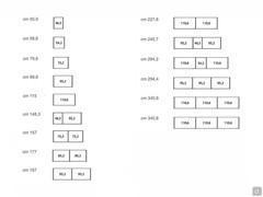 Schematic diagram of the compositions available for the Level Wide wardrobe, with their modularity