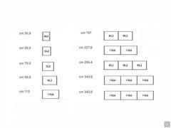 Diagram of the compositions available for the Ocean Wide wardrobe