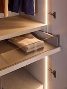 Drawers are available with plain, groove, handle or smoked glass fronts 