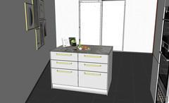 Project to furnish small corner kitchen with island - View island side drawers