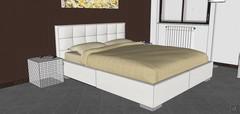 3D Bedroom Design - detail of the bed