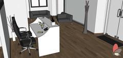 3D Design Office 1 - reception desk view