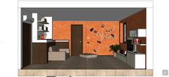 3D Living room/living room design - side view