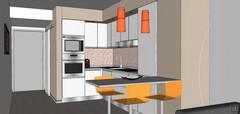 Proyecto 3D Open Space - cocina