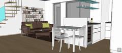 3D Open Space Design - dining area view