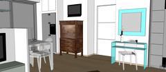 3D Open Space design - entrance area view