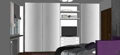 3D Bedroom Design - closet view