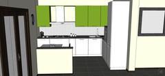 3D Kitchen design - side view