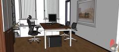 3D design Office 2 - desk view