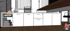 3D design Office 2 - sectional cabinet view