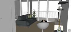 3d Living room design - View of relaxation area